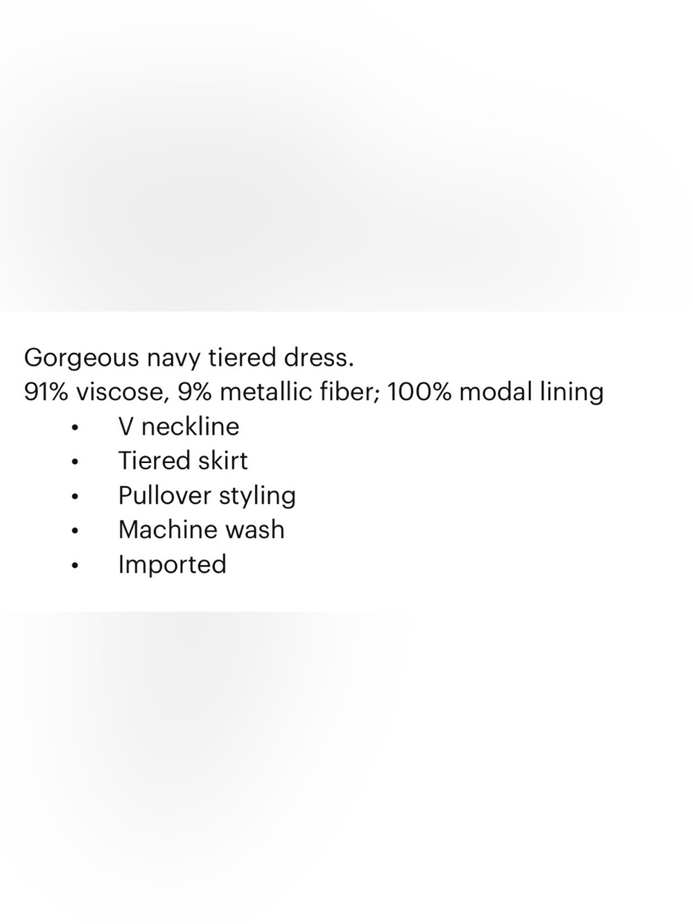 Anthropologie Navy Tiered V-Neck Dress - Picture 4 of 11
